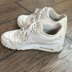 All white Nike air max